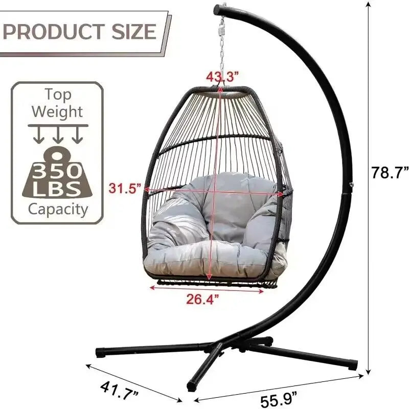 Swing chair size hotsell