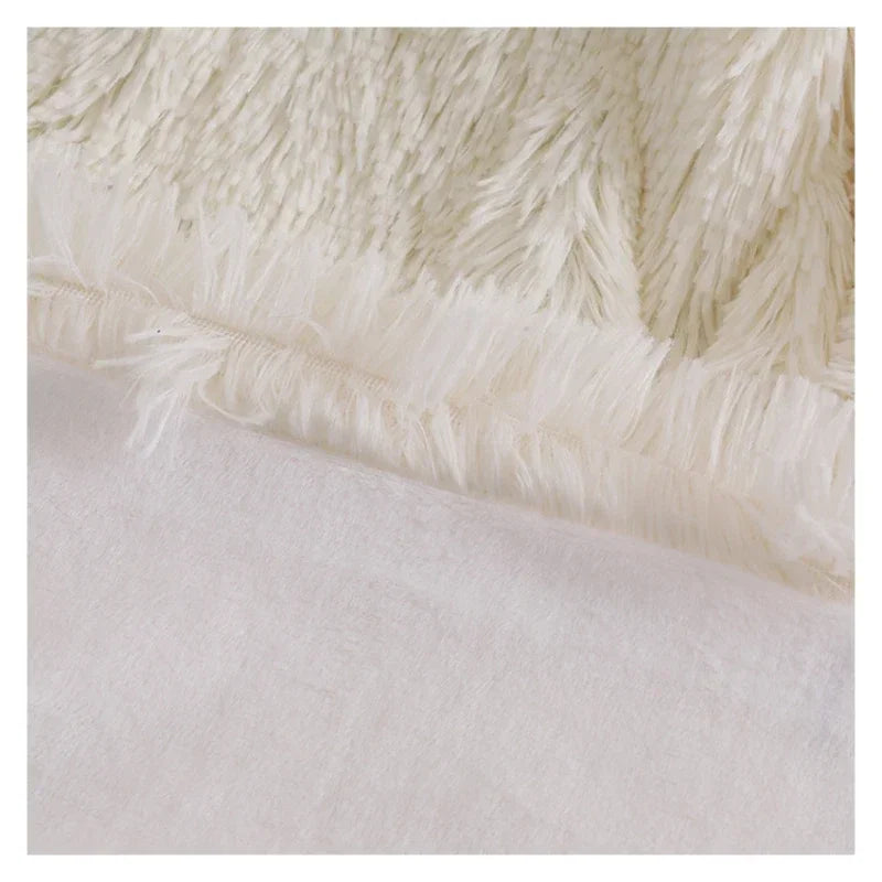 Plush Faux Fur Throw Blanket