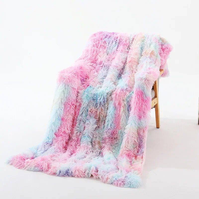 Plush Faux Fur Throw Blanket