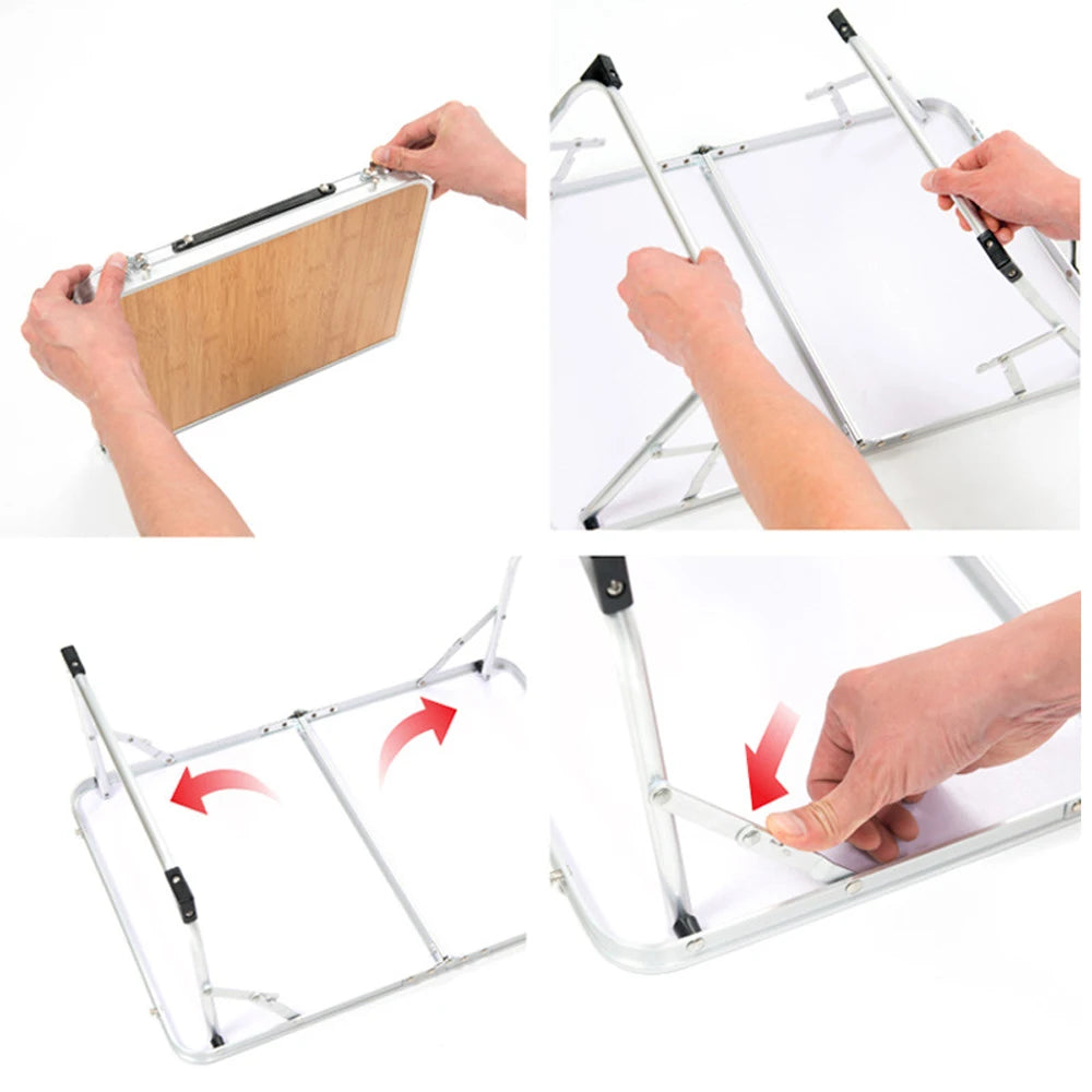 Camping Folding Table Lightweight Portable Aluminum Desk with Carry Bag Outdoor Travelling Beach Picnic Fishing Garden